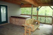 Private Hot Tub on Back Deck in Gatlinburg